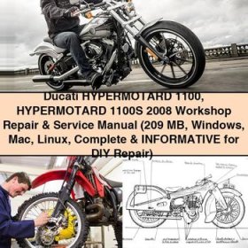 Ducati Hypermotard 1100 1100S 2008 Workshop Repair Service Manual