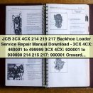 JCB 3CX 4CX 214 215 217 Backhoe Loader Service Repair Manual