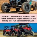 2009-2012 Kawasaki MULE Diesel 4010 TRANS 4x4 Service Repair Manual UTV ATV Side by Side for DIESEL