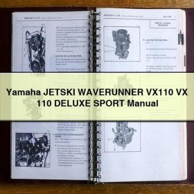 Yamaha JETSKI WAVERUNNER VX110 VX 110 DELUXE SPORT Manual