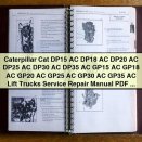Caterpillar Cat DP15-DP35 AC & GP15-GP35 AC Lift Trucks Service Repair Manual