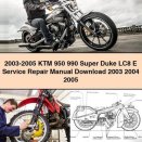 2003-2005 KTM 950 990 Super Duke LC8 E Service Repair Manual 2003 2004 2005