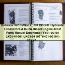 Kobelco SK135SR(LC) SK135SRL Hydraulic Excavators & Isuzu Diesel Engine 4BG1 Parts Manual
