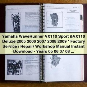 Yamaha WaveRunner VX110 Sport & Deluxe 2005-2009 Factory Service/Repair/Workshop Manual