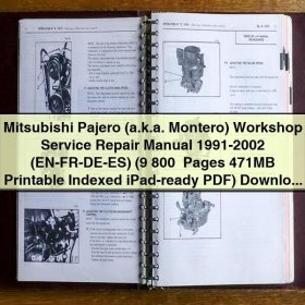 Mitsubishi Pajero (Montero) Workshop Service Repair Manual 1991-2002