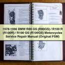 1978-1996 BMW R80 GS (R80GS)/R100 R (R100R)/R100 GS (R100GS) Motorcycles Service Repair Manual (Original FSM)
