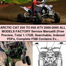 Arctic Cat 250 to 650 ATV 2000-2005 Factory Service Manual PDF Download