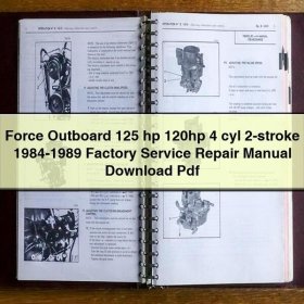 Force Outboard 125 hp 120hp 4 cyl 2-stroke 1984-1989 Factory Service Repair Manual Pdf