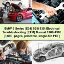 BMW 5 Series (E34) 525i 535i Electrical Troubleshooting Manual 1988-1995 PDF Download