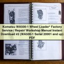 Komatsu WA500-1 Wheel Loader Factory Service/Repair/ Workshop Manual #2 (WA500-1 Serial 20001 and up)
