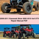 2009-2011 Kawasaki Mule 4000 4010 4x4 UTV Repair Manual PDF Download