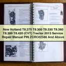 New Holland T8.275 T8.300 T8.330 T8.360 T8.390 T8.420 (CVT) Tractor 2013 Service Repair Manual PIN ZCRC02586 And Above