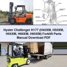 Hyster Challenger H177 (H45XM H50XM H55XM H60XM H65XM) Forklift Parts Manual
