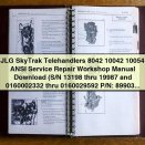 JLG SkyTrak Telehandlers 8042 10042 10054 ANSI Service Repair Workshop Manual