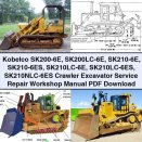Kobelco SK200-6E SK200LC-6E SK210-6E SK210-6ES SK210LC-6E SK210LC-6ES SK210NLC-6ES Crawler Excavator Service Repair Workshop Manual
