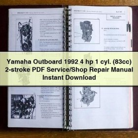 Yamaha Outboard 1992 4 hp 1 cyl. (83cc) 2-stroke Service/Shop Repair Manual