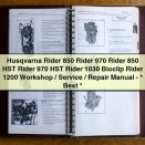 Husqvarna Rider 850/970/1030/1200 Workshop/Service/Repair Manual