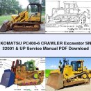 Komatsu PC400-6 Crawler Excavator SN 32001 & UP Service Repair Manual