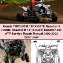 Honda TRX350TM/TRX350TE Rancher & Honda TRX350FM/TRX350FE Rancher 4x4 ATV Service Repair Manual 2000-2003