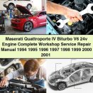 Maserati Quattroporte IV Biturbo V6 24v Engine Complete Workshop Service Repair Manual 1994-2001