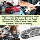 Chrysler/Dodge JR Sebring/Stratus Sedan & Convertible Workshop Service Repair Manual 2002