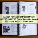 MASSEY FERGUSON MF8250 MF 8250 50XTRA 50 EXTRA Tractor Parts List Manual IPL-every part in exploded view