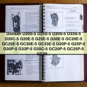 Doosan D20S-5, D25S-5, D30S-5, D33S-5, D35C-5, G20E-5, G25E-5, G30E-5, GC20E-5, GC25E-5, GC30E-5, GC33E-5, G20P-5, G25P-5, G30P-5, G33P-5, G35C-5, GC20P-5, GC25P-5, GC30P-5, GC33P-5 Fork Lift Service & Repair Workshop Manual PDF