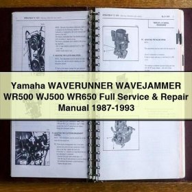 Yamaha WAVERUNNER WAVEJAMMER WR500 WJ500 WR650 Full Service & Repair Manual 1987-1993