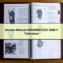 Service Repair Manual GRUNDIG CUC 2080 F Television