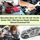 Mercedes Benz 107 123 124 126 129 140 201 Series 1981-1983 Service Repair Workshop Manual Pdf