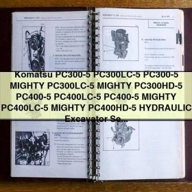 Komatsu PC300-5, PC300LC-5, PC300HD-5, PC400-5, PC400LC-5, PC400HD-5 HYDRAULIC Excavator Service Shop Repair Manual