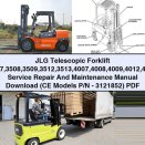 JLG Telescopic Forklift 3507-4013 Service Repair and Maintenance Manual (CE Models P/N-3121852)