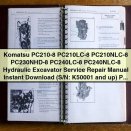 Komatsu PC210-8 PC210LC-8 PC210NLC-8 PC230NHD-8 PC240LC-8 PC240NLC-8 Hydraulic Excavator Service Repair Manual