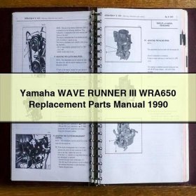 Yamaha WAVE RUNNER III WRA650 Replacement Parts Manual 1990