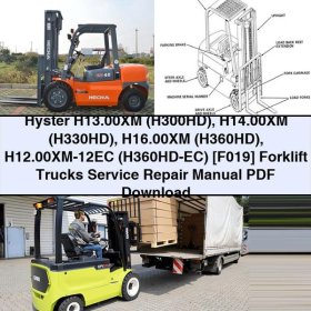 Hyster H13.00XM H14.00XM H16.00XM H12.00XM-12EC Forklift Trucks Service Repair Manual