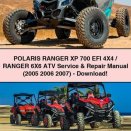 POLARIS RANGER XP 700 EFI 4X4/RANGER 6X6 ATV Service & Repair Manual (2005 2006 2007)-PDF