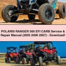 POLARIS RANGER 500 EFI CARB Service & Repair Manual (2005 2006 2007)-PDF