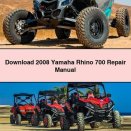 2008 Yamaha Rhino 700 Repair Manual