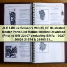 JLG LiftLux Scissors 260-25 CE Illustrated Master Parts List Manual