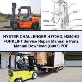 HYSTER CHALLENGER H170HD H280HD Forklift Service Repair Manual & Parts Manual (G007)