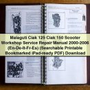 Malaguti Ciak 125 Ciak 150 Scooter Workshop Service Repair Manual 2000-2006