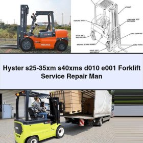 Hyster s25-35xm s40xms d010 e001 Forklift Service Repair Man