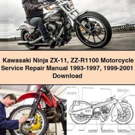 Kawasaki Ninja ZX-11 ZZ-R1100 Motorcycle Service Repair Manual 1993-1997 1999-2001