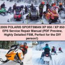 2009 POLARIS SPORTSMAN XP 850/XP 850 EPS Service Repair Manual (PDF Preview Highly Detailed FSM Perfect for the DIY person)