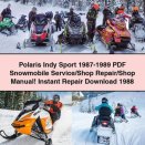 Polaris Indy Sport 1987-1989 Snowmobile Service/Shop Repair/Shop Manual Repair 1988