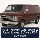 1993 Chevrolet G20 Service & Repair Manual Software PDF Download