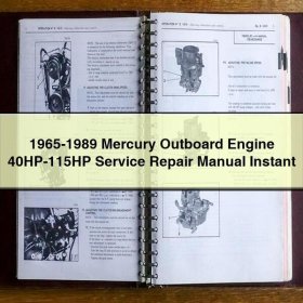 1965-1989 Mercury Outboard Engine 40HP-115HP Service Repair Manual