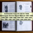 Kawasaki Vulcan VN750 Twin Motorcycle Service Repair Manual (1984-2001)