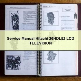 Service Repair Manual Hitachi 26HDL52 LCD TELEVISION