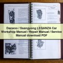 Daewoo/Ssangyong LEGANZA Car Workshop Manual/Repair Manual/Service Manual download